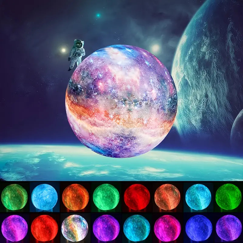 Lámpara Luna LED 3D RGB