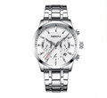 Reloj Deportivo Elegante para Hombres en Negro y Dorado con 3 Esferas